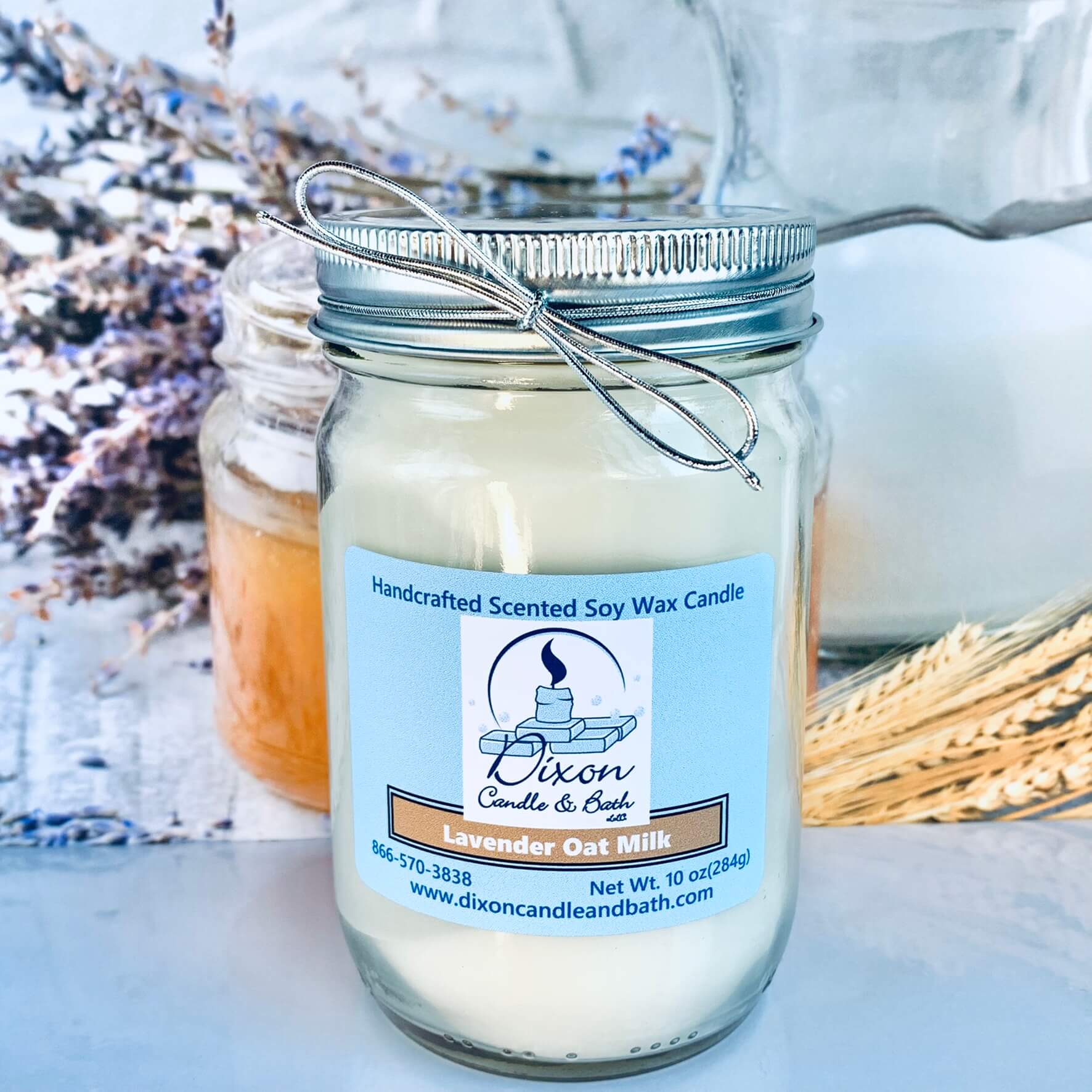 Handmade Candle Soy, Lavender Bergamot Essential Oil Soy Wax